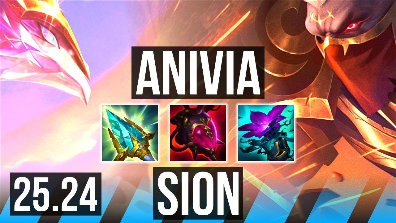 ANIVIA vs SION (MID) | 67K Dano, 6k gold Retorno | EUW Grão-Mestre | 25.24