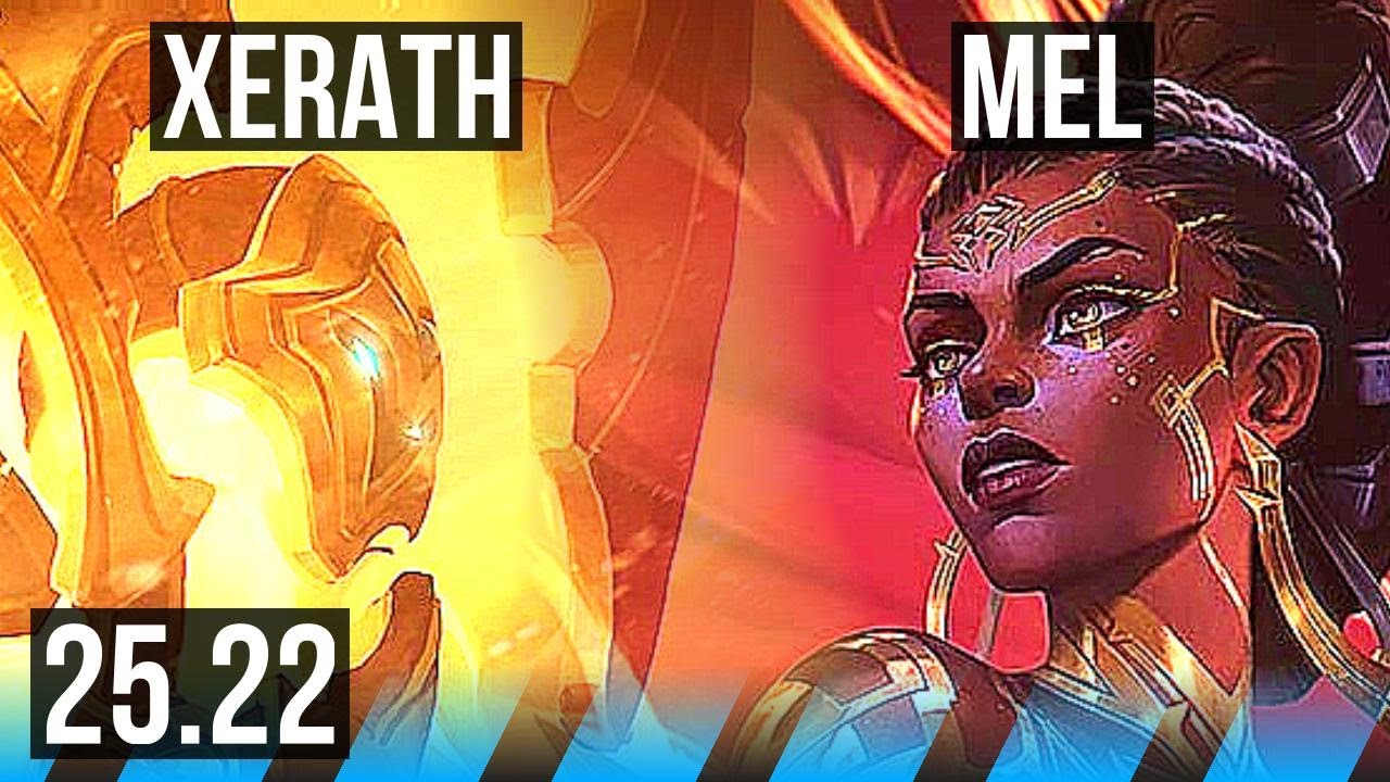 XERATH vs MEL (MID) | 6 Abates Solo, Lendário | EUW Mestre | 25.22