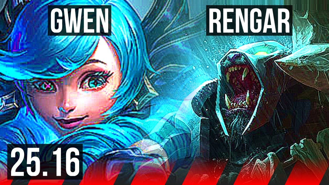 GWEN vs RENGAR (TOP) | 9/2/1 | KR Mestre | 25.16
