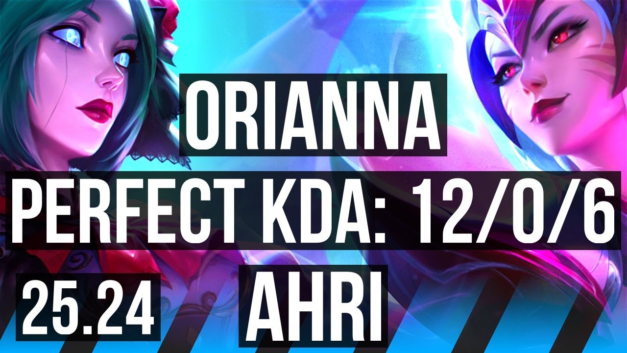 ORIANNA vs AHRI (MID) | Perfect KDA: 12/0/6 | KR Mestre | 25.24