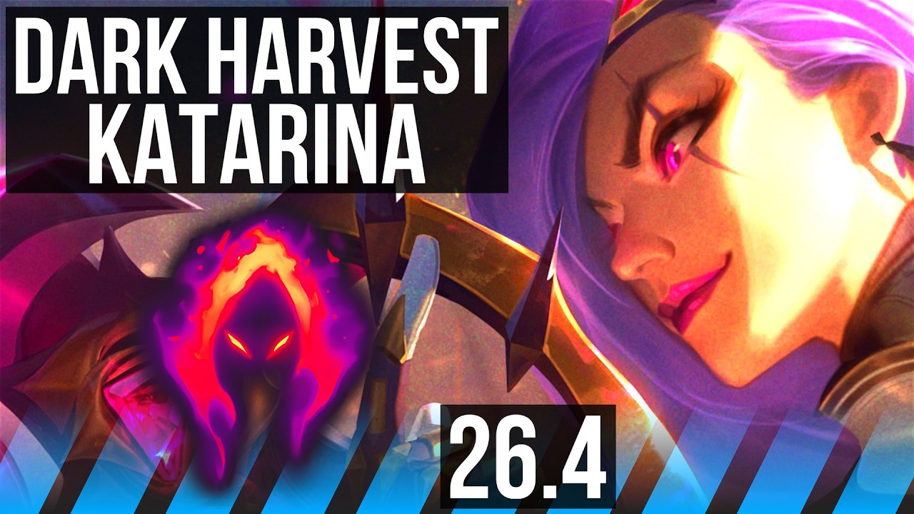 KATARINA vs MALZAHAR (MID) | 6k gold Retorno, Dark Harvest | KR Diamante | 26.4