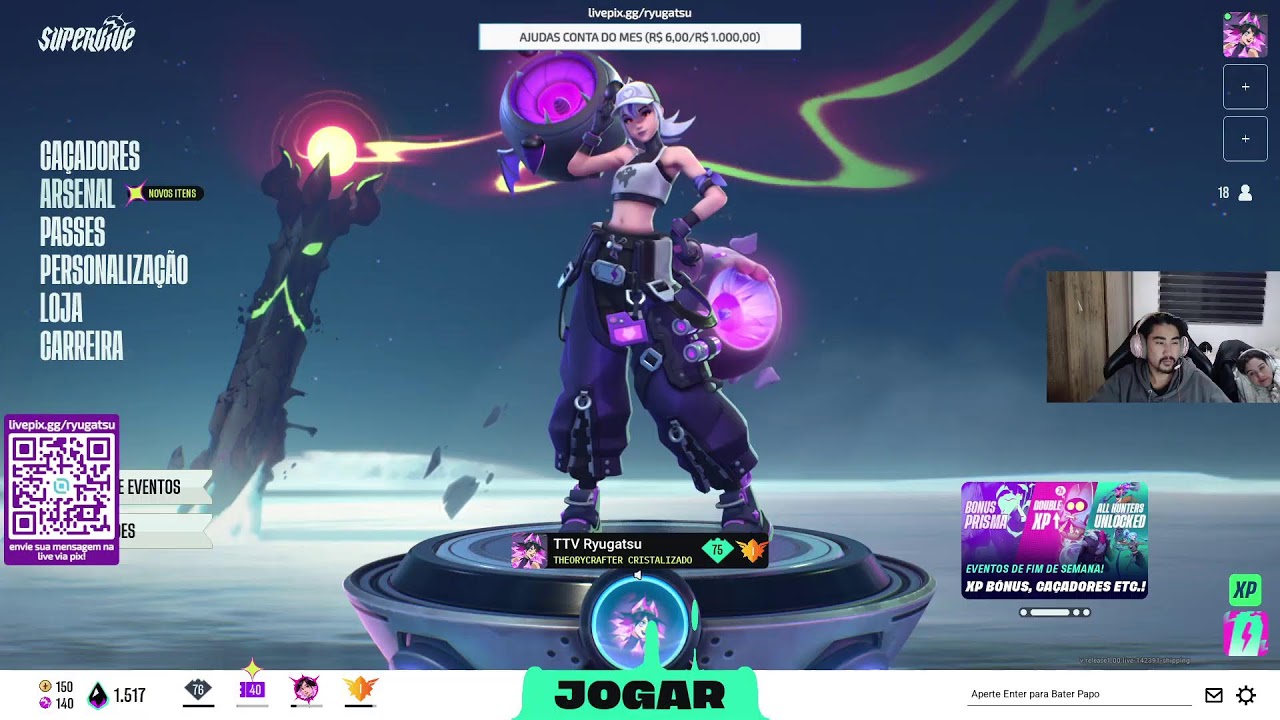 TRYHARD QUEUE 186/365 !pix !emote !donate !insta !discord !discordsupervivebr
