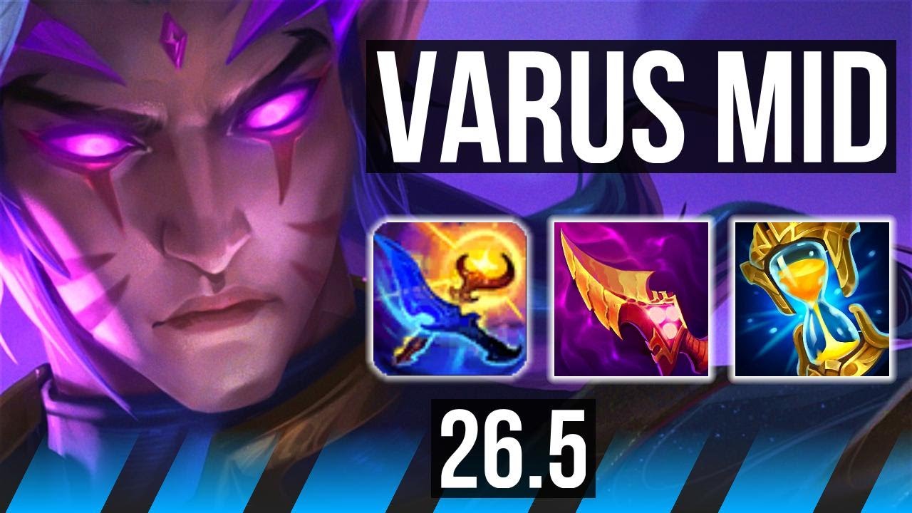 VARUS vs AHRI (MID) | 103K Dano, 5k gold Retorno | EUW Mestre | 26.5