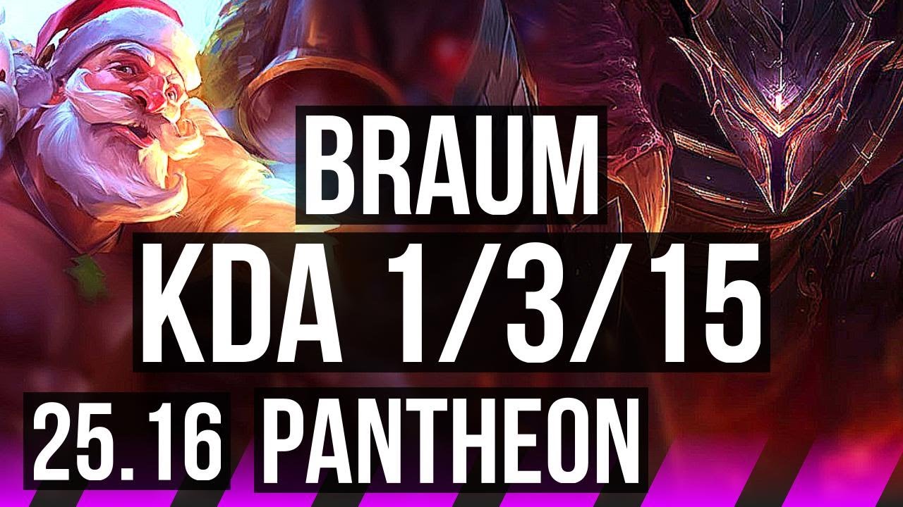 BRAUM & Lucian vs PANTHEON & Miss Fortune (SUP) | KR Grão-Mestre | 25.16