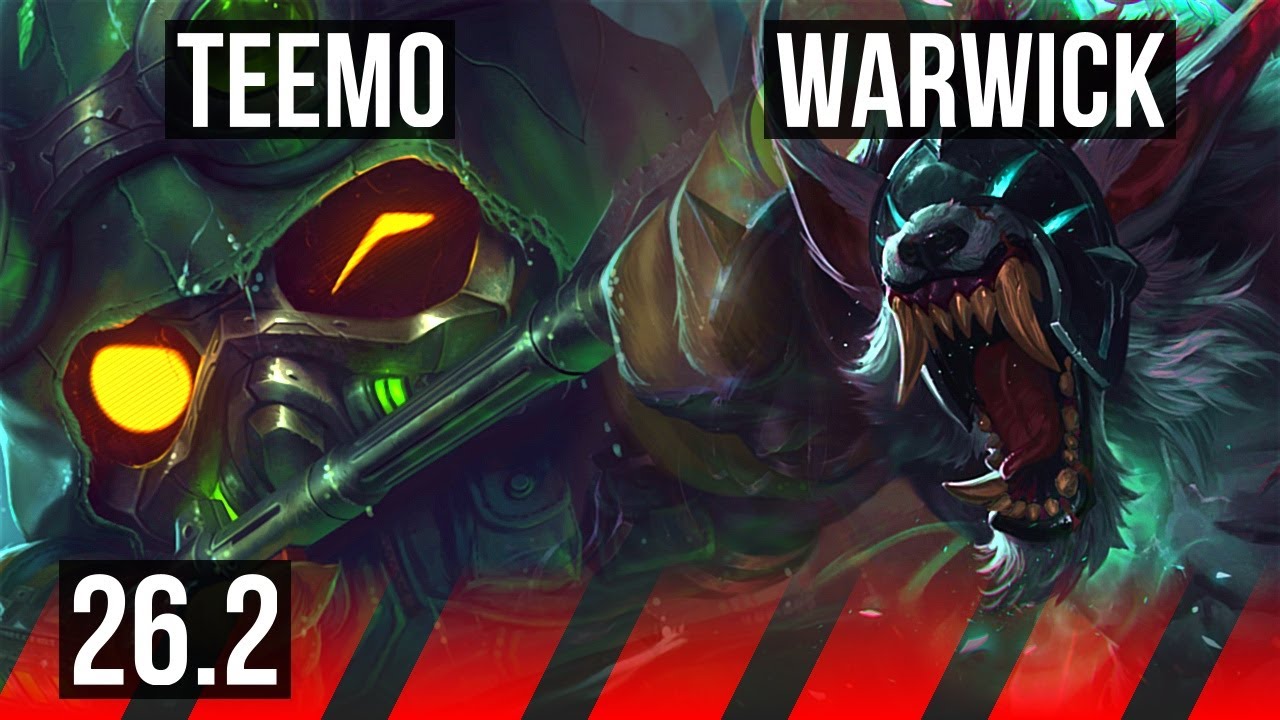 TEEMO vs WARWICK (TOP) | 51K Dano | EUNE Mestre | 26.2