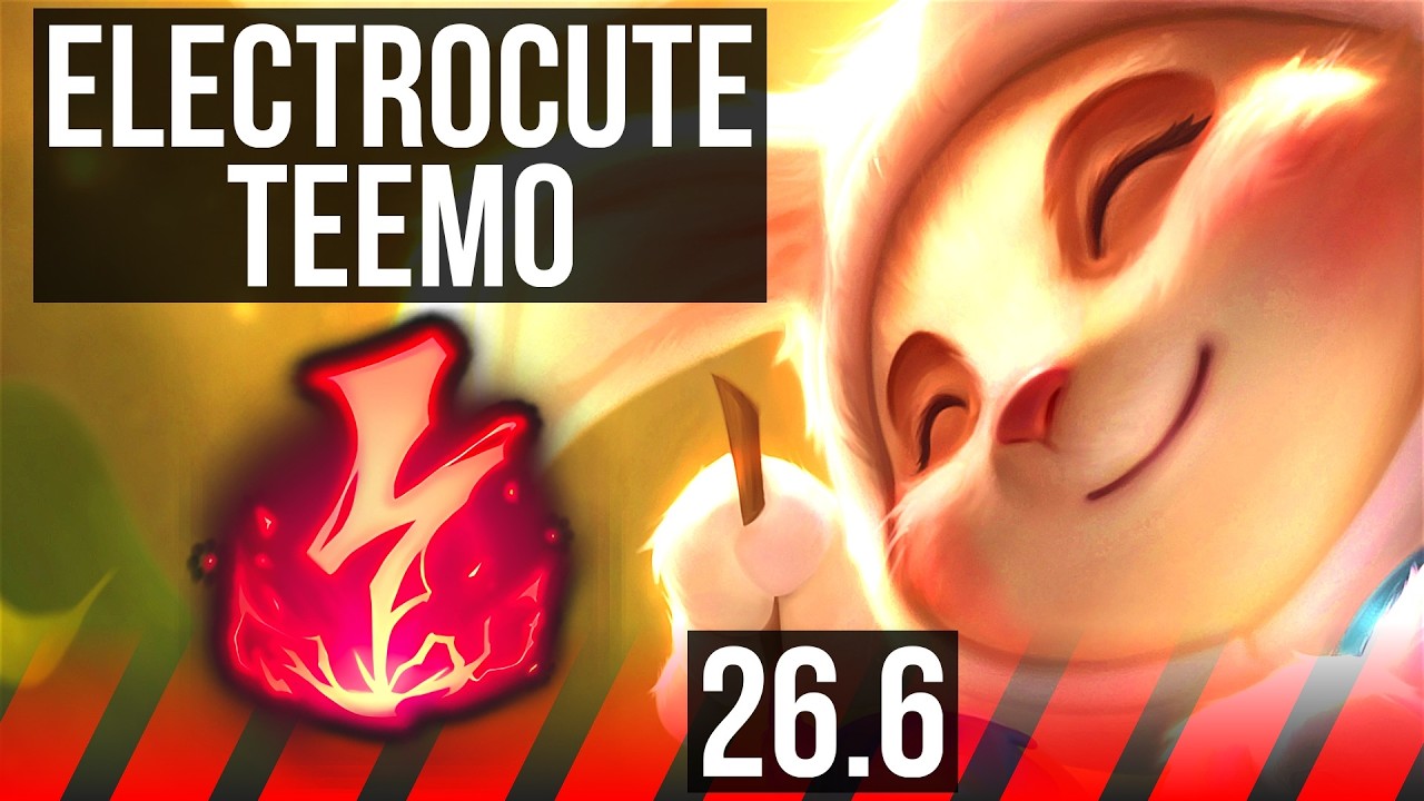 TEEMO vs ZAAHEN (TOP) | Electrocute, Perfect KDA: 6/0/1 | KR Mestre | 26.6