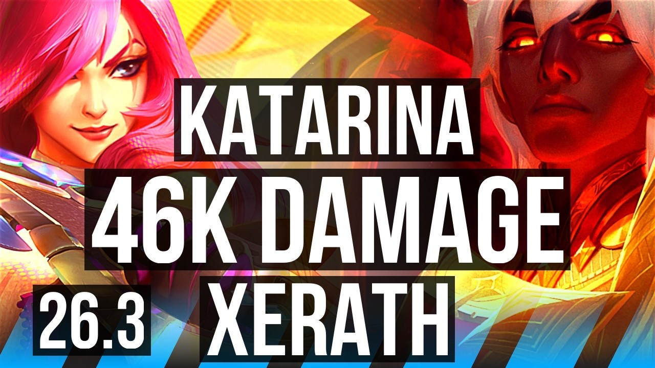 KATARINA vs XERATH (MID) | Good KDA: 26/1/3, 46K Dano | EUW Mestre | 26.3