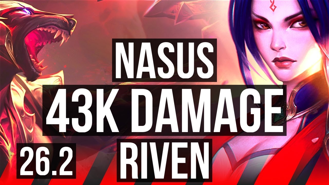NASUS vs RIVEN (TOP) | 43K Dano, 5k gold Retorno | EUNE Desafiante | 26.2