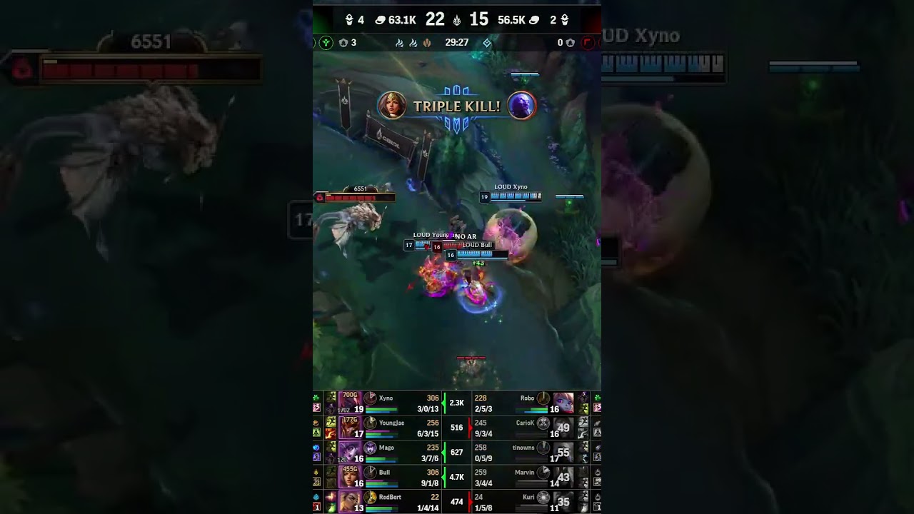 QUADRA KILL do LOUD Bull pra cravar a vitória contra a paiN 🐂