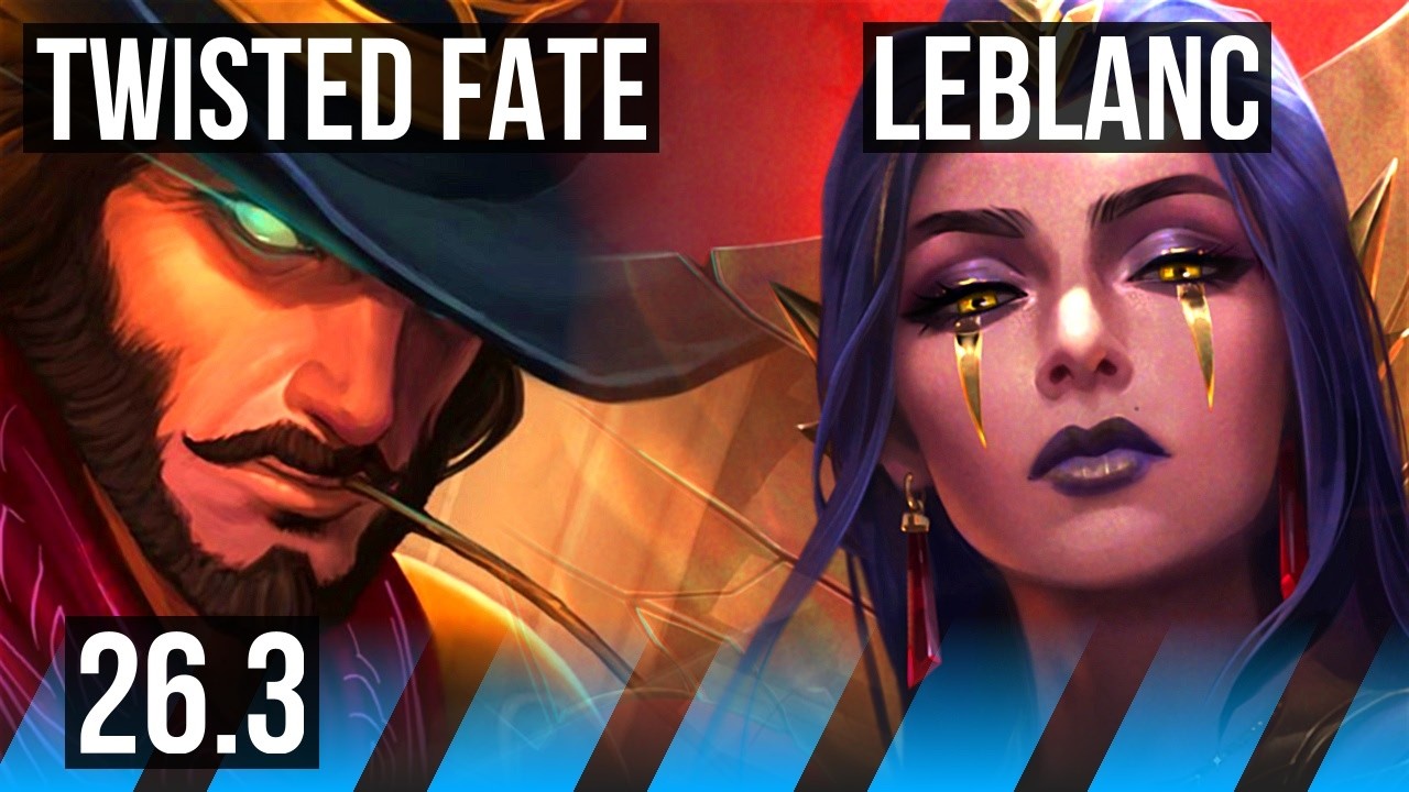 TWISTED FATE vs LEBLANC (MID) | 32K Dano | KR Mestre | 26.3