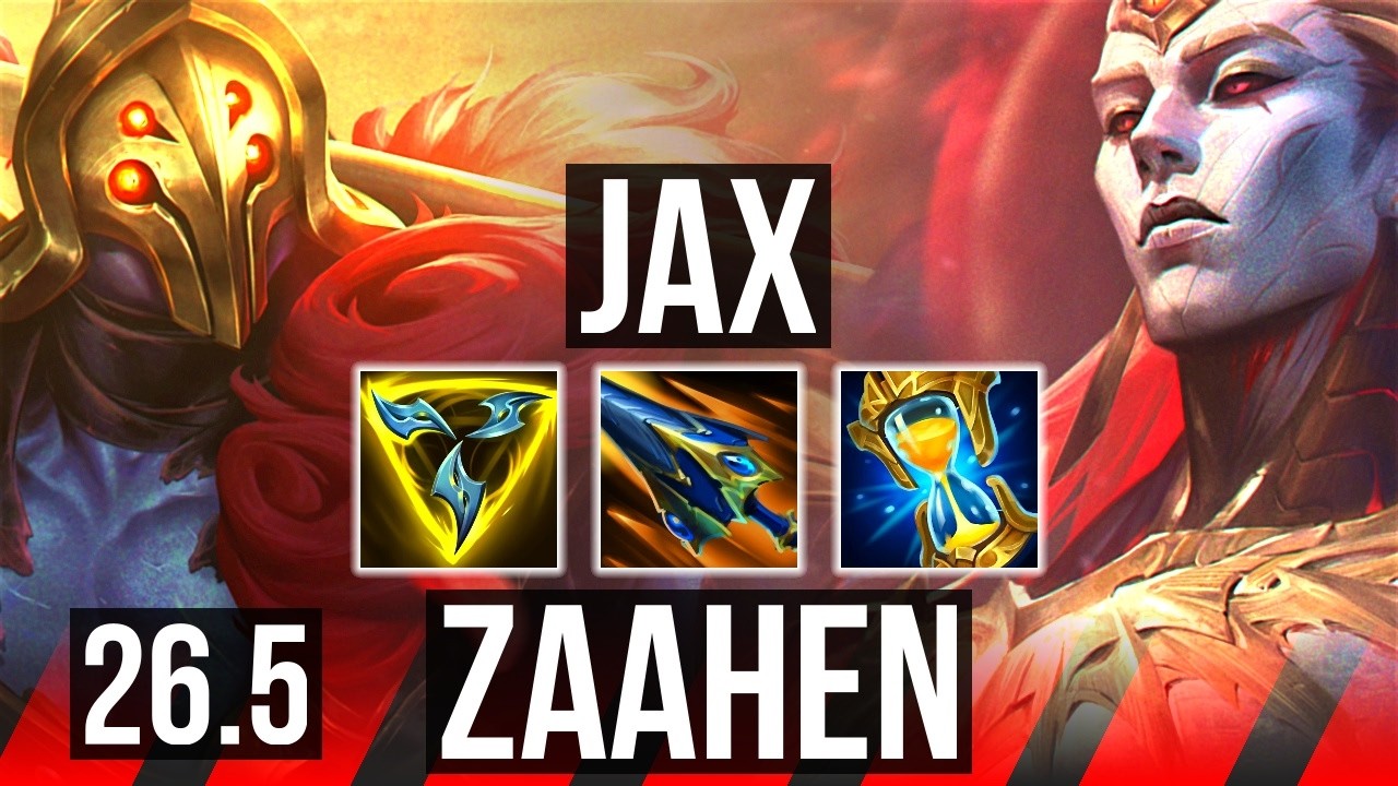 JAX vs ZAAHEN (TOP) | Good KDA: 8/1/5 | KR Grão-Mestre | 26.5