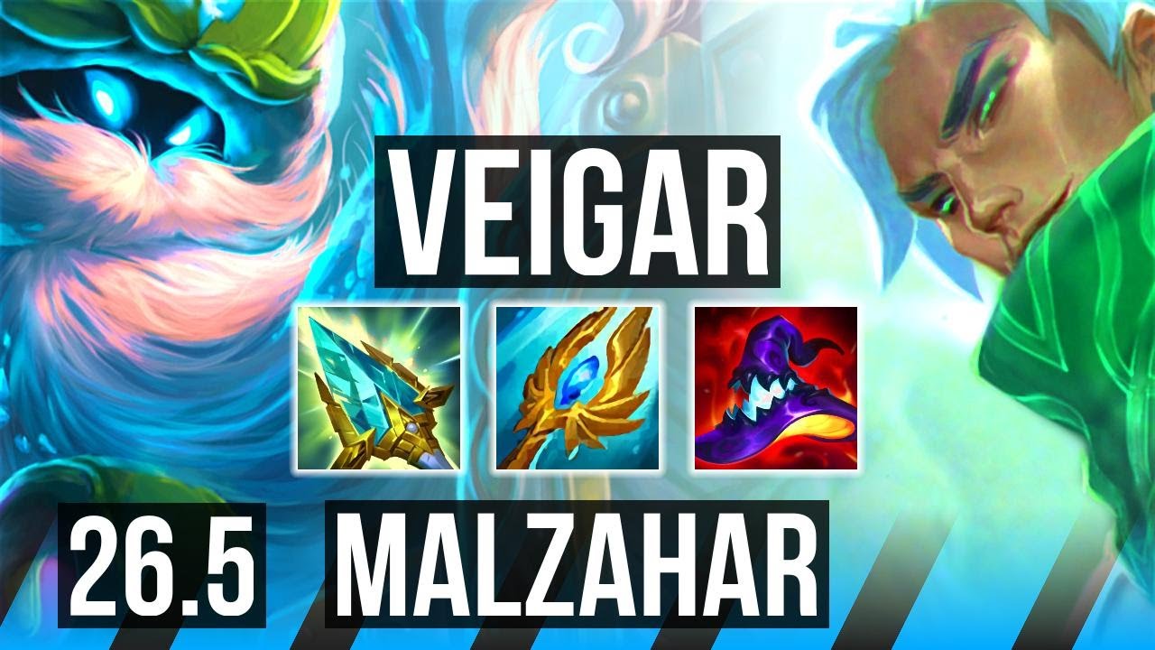 VEIGAR vs MALZAHAR (MID) | Good KDA: 10/1/7 | EUNE Mestre | 26.5