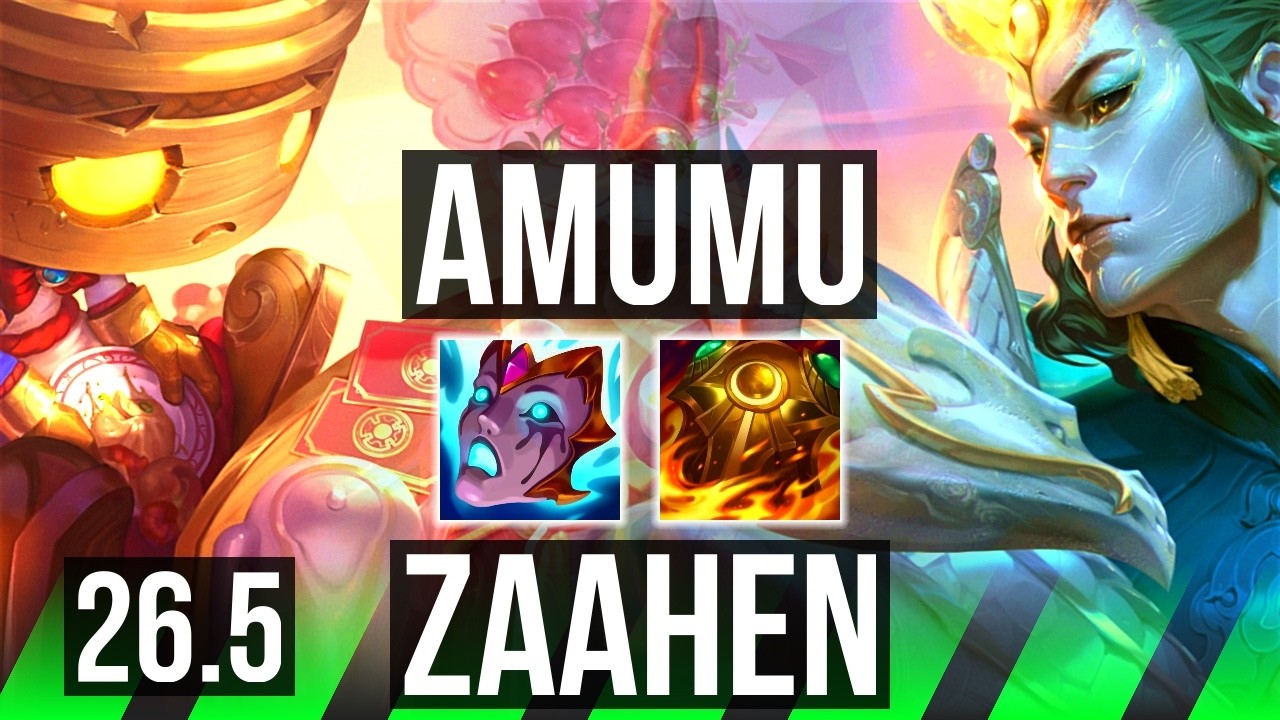 AMUMU vs ZAAHEN (JGL) | Perfect KDA: 4/0/12 | EUW Diamante | 26.5