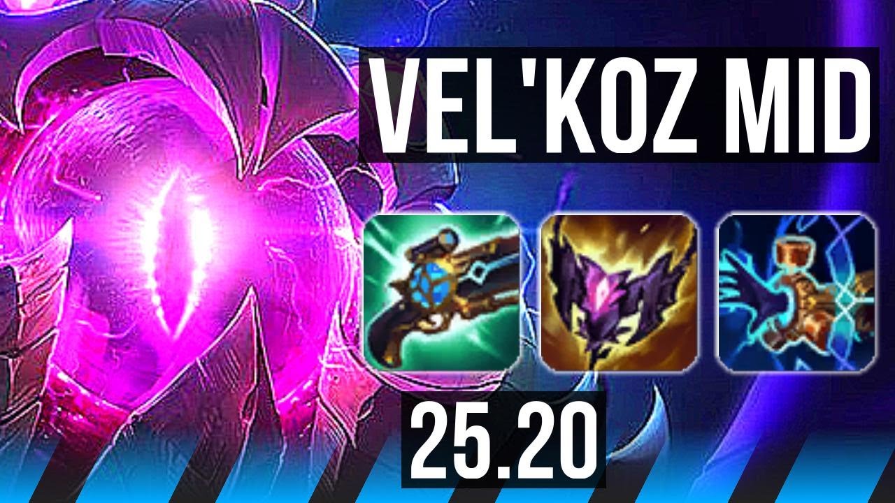 VEL’KOZ vs SYNDRA (MID) | 6 Abates Solo, Lendário | EUW Diamante | 25.20